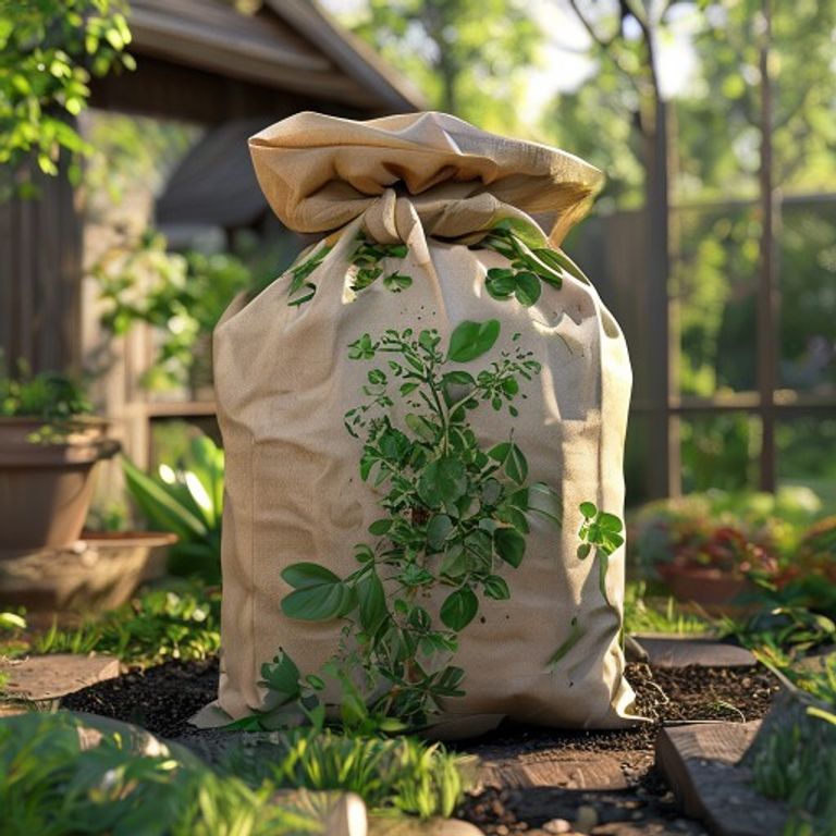 Jack's Magic 50L compost bag with patio pots and hand tools